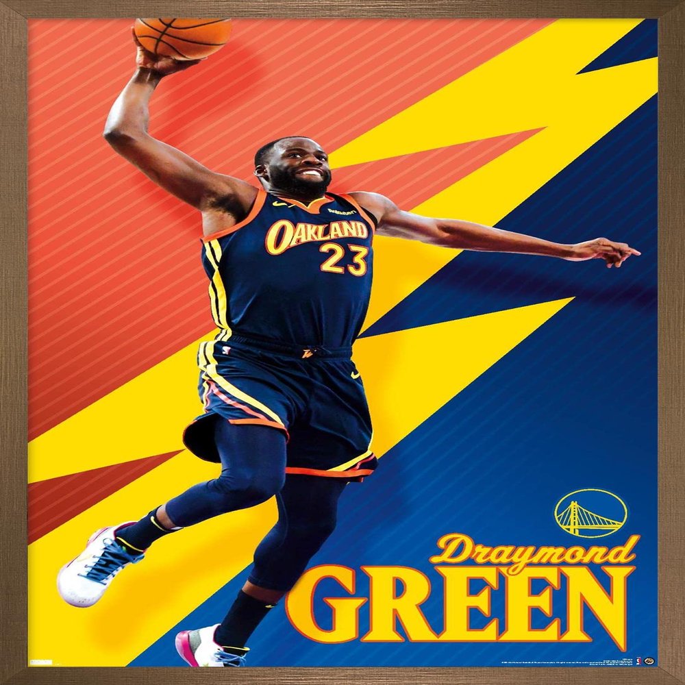 Trends International NBA Golden State Warriors - Draymond Green 21 Wall Poster, 14.725" x 22.375", Bronze Framed Version