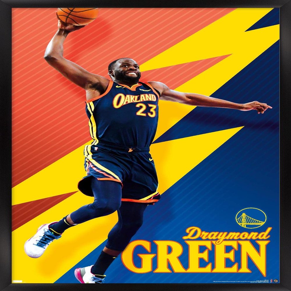 Trends International NBA Golden State Warriors - Draymond Green 21 Wall Poster, 14.725" x 22.375", Black Framed Version