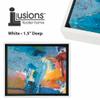 Creative Mark Illusions Floater Canvas Frame for 1-1/2" Deep Canvases, White 6x8, 6 Pack - Floating Canvas Art Illusion - No Glass or Backing, Gallery Wall Display, Black Interior view 3
