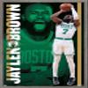Trends International NBA Boston Celtics - Jaylen Brown 21 Wall Poster, 14.725" x 22.375", Barnwood Framed Version view 1