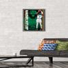 Trends International NBA Boston Celtics - Jaylen Brown 21 Wall Poster, 14.725" x 22.375", Barnwood Framed Version view 2