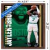 Trends International NBA Boston Celtics - Jaylen Brown 21 Wall Poster, 14.725" x 22.375", Mahogany Framed Version view 3