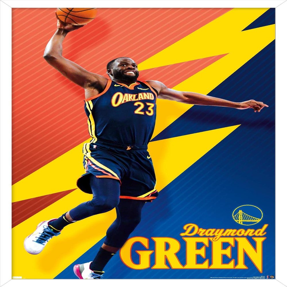 Trends International NBA Golden State Warriors - Draymond Green 21 Wall Poster, 14.725" x 22.375", White Framed Version