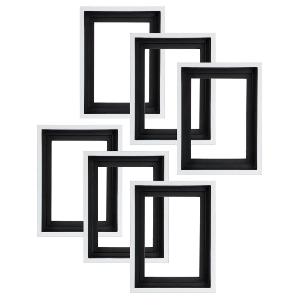 Creative Mark Illusions Floater Frame For 3/4" Deep Canvases - 8x8 White - No Glass or Backing - Wood Composite Floating Illusion Frame for Canvas Paintings- With Hanging Hardware