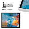 Creative Mark Illusions Floater Frame For 3/4" Deep Canvases - 8x8 White - No Glass or Backing - Wood Composite Floating Illusion Frame for Canvas Paintings- With Hanging Hardware view 3