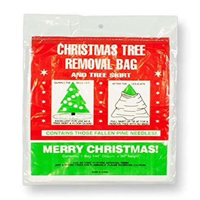 Christmas Tree Removal Bag - Disposable Tree Bag fits up to 7 Ft Tree