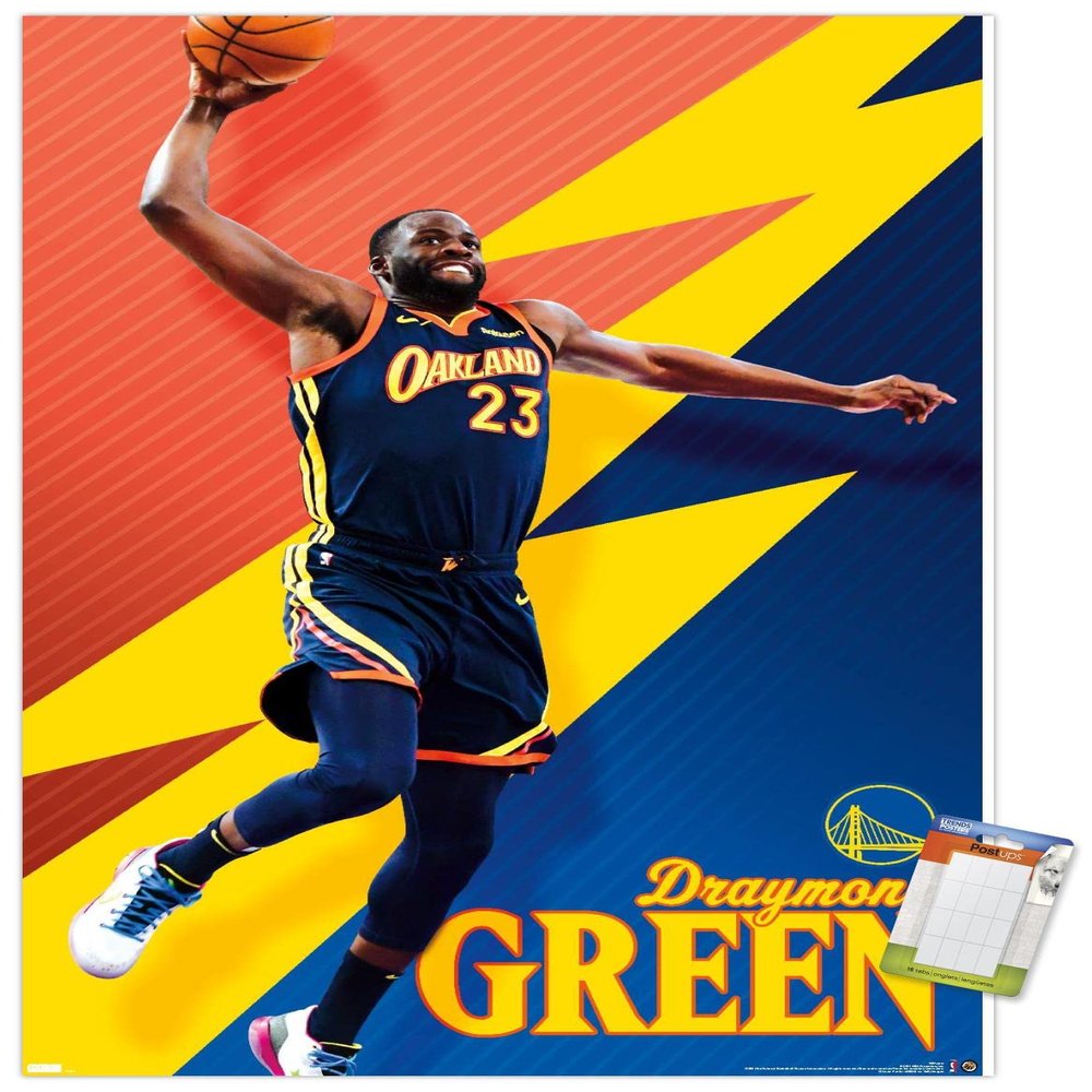 Trends International NBA Golden State Warriors - Draymond Green 21 Wall Poster, 22.375" x 34", Premium Poster & Mount Bundle