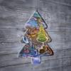 Santa's North Pole - Whimsical Holiday Design by Zach Kinkade  3 x 3.9 Tree-Shaped Hanging Acrylic Print Accessory  Perfect for Gifting and Collecting view 3