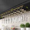 Gold Wine Glass Rack Hanging Metal 304 Stainless Steel Under Cabinet Shelf Stemware Racks Wine Champagne Goblets Holder for Kitchen Bar Pub (Size : 91x28x5.5cm) view 2