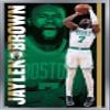 Trends International NBA Boston Celtics - Jaylen Brown 21 Wall Poster, 14.725" x 22.375", Silver Framed Version view 1