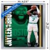 Trends International NBA Boston Celtics - Jaylen Brown 21 Wall Poster, 14.725" x 22.375", Silver Framed Version view 3