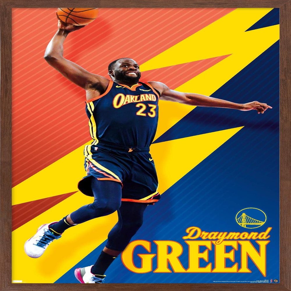 Trends International NBA Golden State Warriors - Draymond Green 21 Wall Poster, 22.375" x 34", Mahogany Framed Version