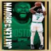 Trends International NBA Boston Celtics - Jaylen Brown 21 Wall Poster, 14.725" x 22.375", Gold Framed Version view 1