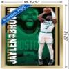 Trends International NBA Boston Celtics - Jaylen Brown 21 Wall Poster, 14.725" x 22.375", Gold Framed Version view 3