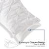 MR&HM Satin Comforter Queen 7 Pieces - Luxurious Pinch Pleat Bedding Set with Comforter, Flat Sheet, Fitted Sheet, Pillowcases & Shams, Super Silky Soft Bed Set for All Season (Queen, Ivory) view 4