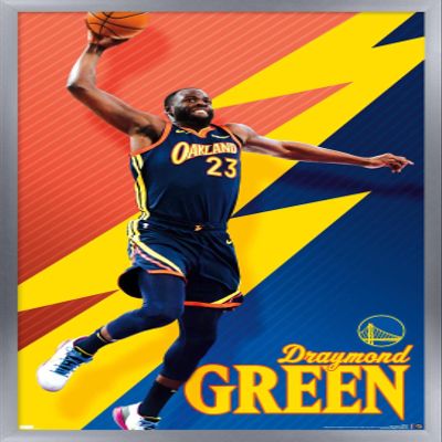 Trends International NBA Golden State Warriors - Draymond Green 21 Wall Poster, 14.725" x 22.375", Silver Framed Version