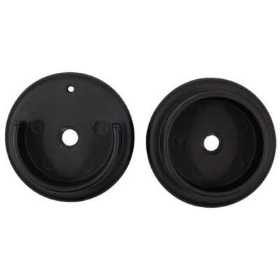 Stone Harbor Hardware Heavy-Duty Metal Pole Sockets, Fits Poles up to 1-3/8" Diameter, Matte Black