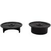 Stone Harbor Hardware Heavy-Duty Metal Pole Sockets, Fits Poles up to 1-3/8" Diameter, Matte Black view 3