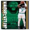 Trends International NBA Boston Celtics - Jaylen Brown 21 Wall Poster, 14.725" x 22.375", White Framed Version view 1