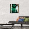 Trends International NBA Boston Celtics - Jaylen Brown 21 Wall Poster, 14.725" x 22.375", White Framed Version view 2