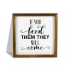 Aihesui 12"x12" Framed Wooden Sign if You Feed Them They Will Come Rustic Farmhouse Wall Hanging Art Plaque with Wood Frame Home Decor for Living Room Kitchen Porch Door Novelty Gift view 2