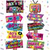 Chinco 20 Pieces 80s Photo Booth Props 80's Party Decorations Sign Back to 80s Retro Disco Photo Booth Props for 1980s Hippie Rock and Hip Hop Neon Throwback Adults Birthday Supplies Favors view 1