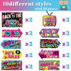 Chinco 20 Pieces 80s Photo Booth Props 80's Party Decorations Sign Back to 80s Retro Disco Photo Booth Props for 1980s Hippie Rock and Hip Hop Neon Throwback Adults Birthday Supplies Favors view 4