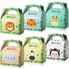 Marspark 12 Pcs Safari Goodie Bags Safari Party Bags for Kids Jungle Party Decorations Animal Party Favor Treat Boxes Animal Themed Birthday Baby Shower Supplies view 1