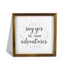 12"x12" Framed Wooden Sign Say Yes to New Adventures Rustic Farmhouse Wall Hanging Art Plaque with Wood Frame Home Decor for Living Room Kitchen Porch Door Novelty Gift view 2