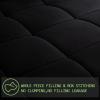 AMGUI King Comforter Set 3 Pieces - Goose Down Alternative with 2 Pillow Shams - Extra Thick - Soft and Comfortable - Machine Washable (King,Black) view 4