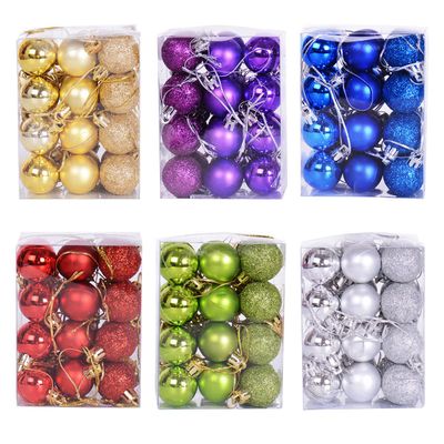 1.2" Super Small Christmas Ball Ornaments - Shatterproof Christmas Tree Decorations Hanging Ball Plastic Christmas Balls Christmas Ornaments for Xmas Tree Wedding Party Decoration (144Pcs, 6 Colors)