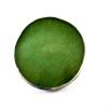 Natural Green Jade Stone Coaster Beautiful Silver Coaster Coffee Cup Mat with 75 to 85 mm Protection from Drink Rings Coasters for Drinks Absorbent by Crystal Reiki & Agate. view 1