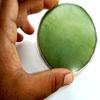 Natural Green Jade Stone Coaster Beautiful Silver Coaster Coffee Cup Mat with 75 to 85 mm Protection from Drink Rings Coasters for Drinks Absorbent by Crystal Reiki & Agate. view 4