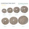 Black and White Christmas Tree Skirt Chunky Knit Round Christmas Tree Skirt for Xmas Holiday Decoration (40 inches) view 3