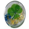 KIN-HEBI Real Four Leaf Clover Good Luck Pocket Token, Preserved, 1.25, Including Cutout Good Luck Word (DAD & Dried Flower) view 1
