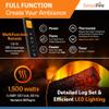 SimpliFire 25-Inch Electric Fireplace Insert, Large Black Surround, 37" x 26" (SF-INS25-SF-SI3726-INS25) view 4