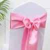50 Pack Pink Chair Sashes, Gankar Pink Satin Chair Ribbons Ties for Wedding Party Birthday Gender Reveal Decoration, Romantic Chairs Bows view 4