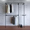 Anynice Industrial Pipe Clothing Rack, Heavy Duty Wall Mounted Clothes Rack, Retail Display Hanging Garment Rod for Laundry Rooms, Closet Storage, 14.6x62.5x82.7 Inches, Model AF01 view 1