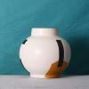 Ceramic Joe Geometry Hand-Painted Modern Style Ceramic Vase Handmade Home Living Room Dining Room Bedroom Art Ornaments Flower Arrangement Container (Medium 9in) view 2