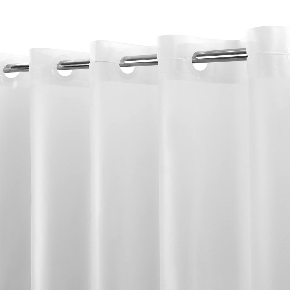 ABLUEN No Hook PEVA Shower Curtain or Liner - 8G Heavy Duty Frosted Bathroom Shower Curtain No Hooks Required, Waterproof Plastic & PVC Free, Standard Size 71 x 74, Frost