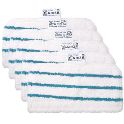 5 Pack Washable Microfiber Steam-Mop Cleaning Pads Compatible with All Black+Decker Steam Mops, SM1600, SM1610, SM1620, SM1630, SMH1621, HSMC1300FX, HSMC1321, HSMC1361SG