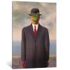 50 Most Famous Paintings - Rene Magritte - The Son of Man Poster Decorative Painting Canvas Wall Art Living Room Posters Bedroom Painting 20x30inch(50x75cm) view 1