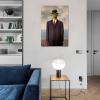 50 Most Famous Paintings - Rene Magritte - The Son of Man Poster Decorative Painting Canvas Wall Art Living Room Posters Bedroom Painting 20x30inch(50x75cm) view 3