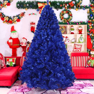 Christmas Tree by Height 4ft 5ft 6ft 7ft 8ft,Christmas Tree Blue Large Artificial Christmas Tree Encrypted Christmas Tree (Blue, 6ft / 180 Cm)
