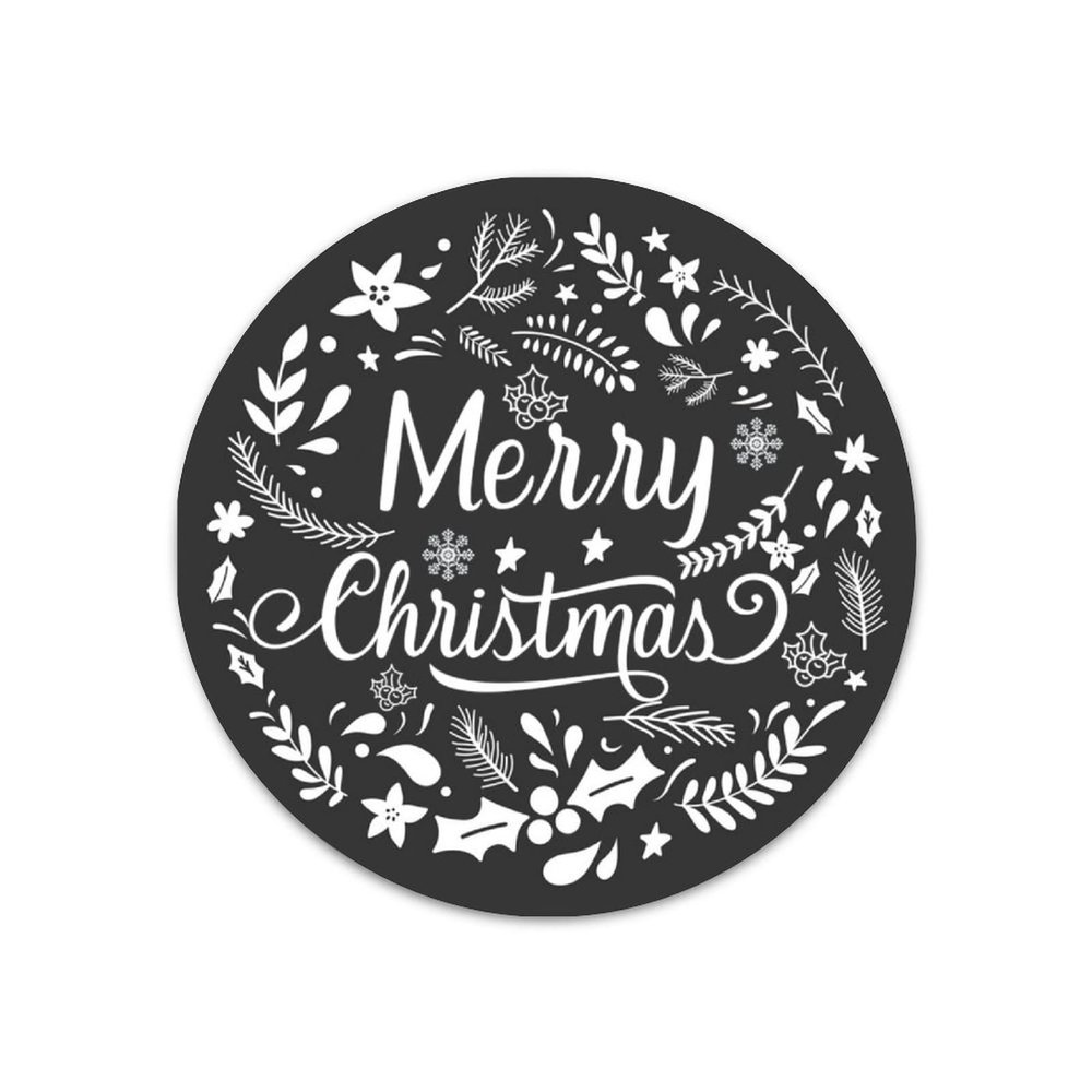 Round Christmas Wreath Metal Sign Christmas Greeting Circular Christmas Decor Sign Wall Hanging Metal Art Home Decor for Room Farmhouse Yard Garden Winter Holiday New Year Gift