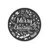 Round Christmas Wreath Metal Sign Christmas Greeting Circular Christmas Decor Sign Wall Hanging Metal Art Home Decor for Room Farmhouse Yard Garden Winter Holiday New Year Gift view 1