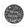 Round Christmas Wreath Metal Sign Christmas Greeting Circular Christmas Decor Sign Wall Hanging Metal Art Home Decor for Room Farmhouse Yard Garden Winter Holiday New Year Gift view 2