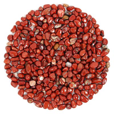 Orientrea 1.1lb Natural Red Jasper Crystal Chips-Red Jasper Healing Crystals Chips, Crushed Crystal Gemstones for Crafts, Beautiful Package for Gift