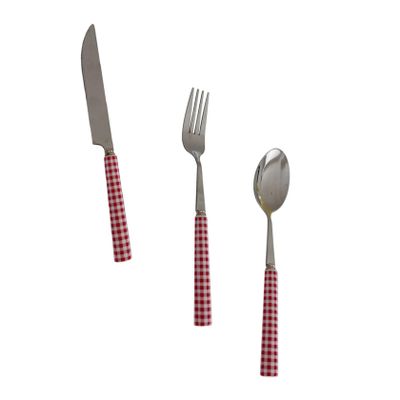 1set Stainless Steel Steak Cutter Ceramic Handle Multi-Function Fork and Spoon for Portable and Lightweight Cutlery for Home and Outdoor Use