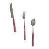 1set Stainless Steel Steak Cutter Ceramic Handle Multi-Function Fork and Spoon for Portable and Lightweight Cutlery for Home and Outdoor Use view 1